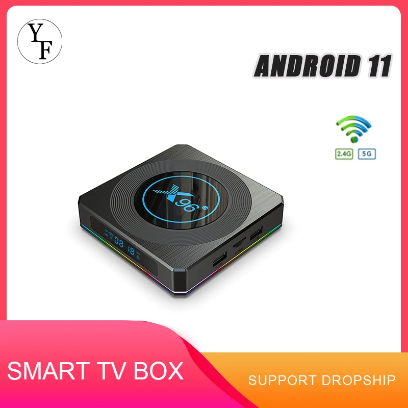 

10S905X4 Set-Top Box X96 X4 Smart TV Box Network Player 2.4G/5G WiFi TV Box Android 11 Media Player For Home Support Dropship