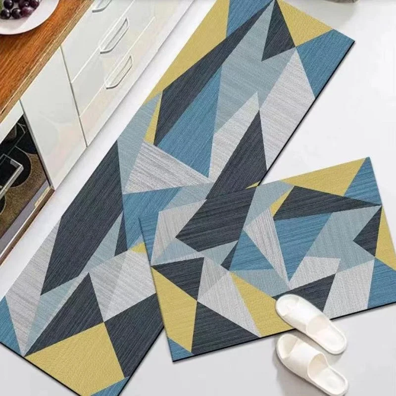 Коврик для кухни водостойкий противоскользящий с геометрическим узором | Дом и