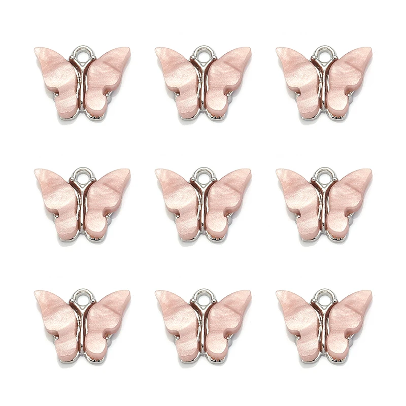 10 шт./партия подвески в виде бабочек
