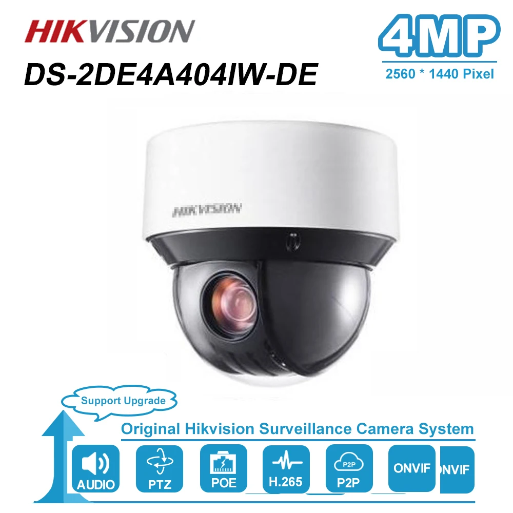 

Hikvision DS-2DE4A404IW-DE 4MP 4X Network IR Security Dome PTZ POE IP Camera Outdoor Security 2.8-12mm Zoom CCTV Surveillance