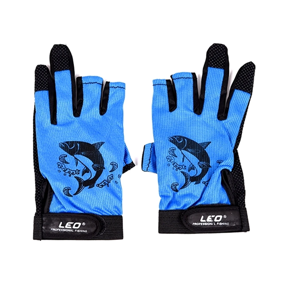 

Fishing Gloves Men Women Outdoor Anti-Slip 3 Cut Fingerless Finger Sports Fish Equipment Angling Gloves 1 Pair