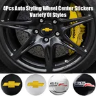 4 шт. стикер на колпачок центральной ступицы колеса 56 мм, чехол, автомобильные аксессуары для Chevrolet SSR Equinox Silverado Tahoe Cruze Sonic