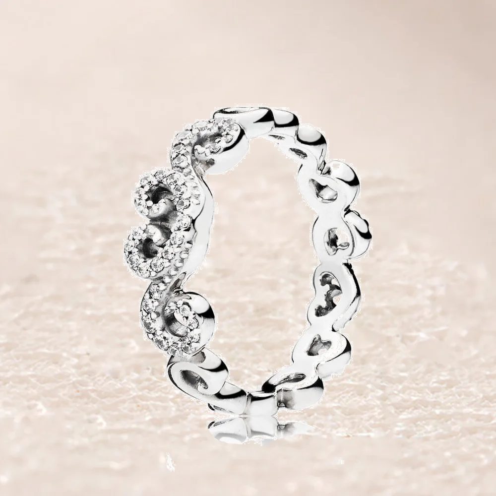 

197117CZ HEART SWIRLS RING