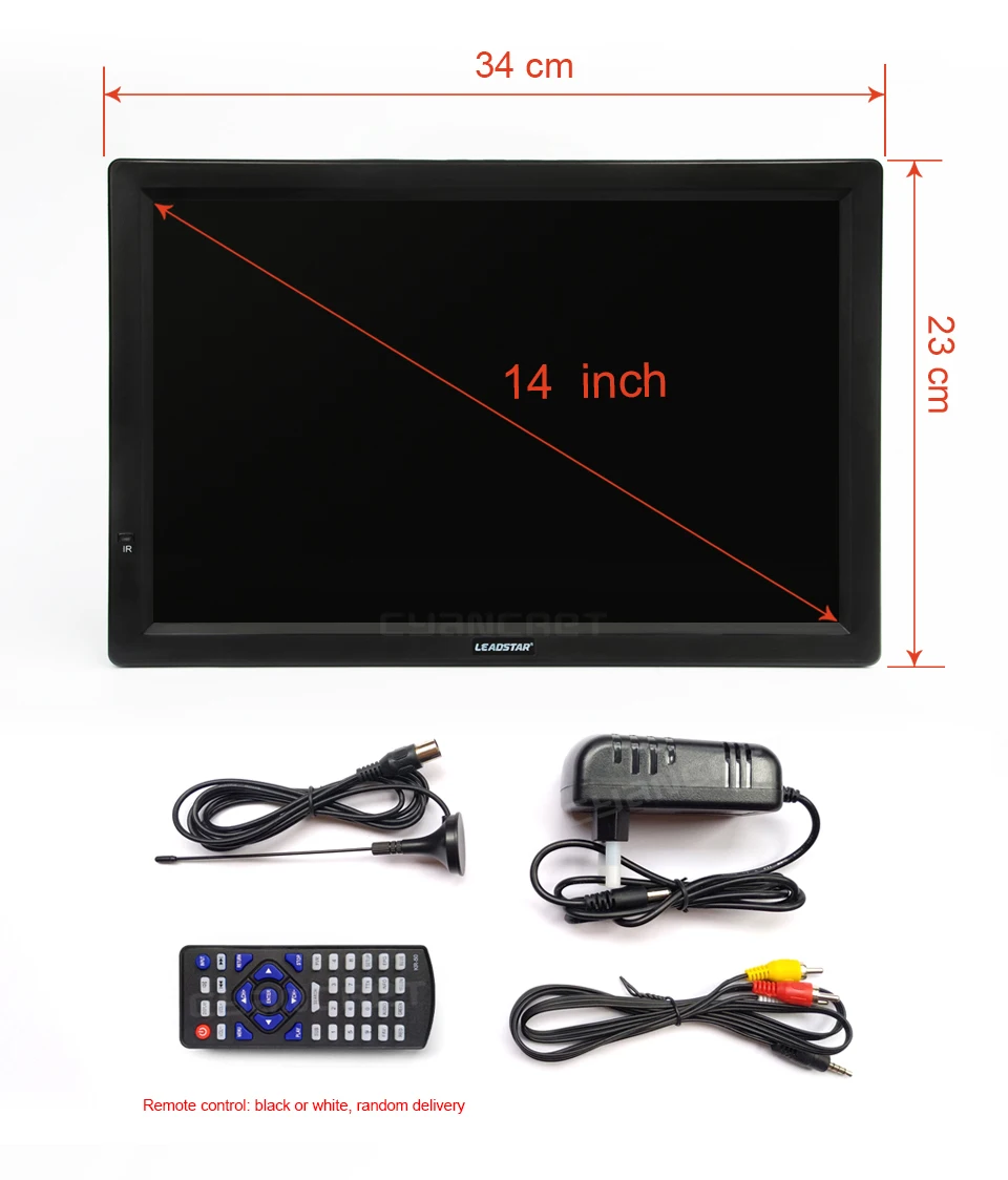 LEADSTAR D14 14 дюймовым HD монитором под управлением Портативный мини ТВ встроенный DVB T2