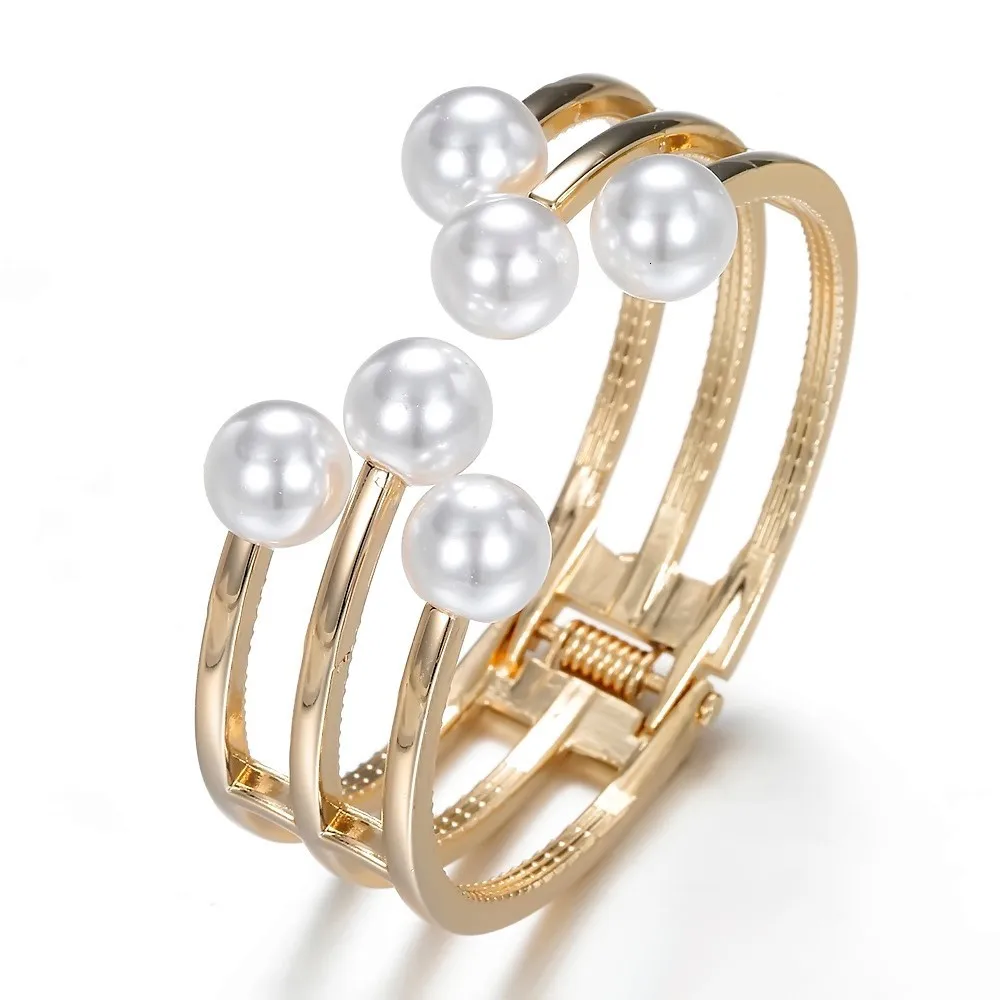 Style 2 Gold Meyfflin модные браслеты-манжеты и браслеты с искусственным жемчугом Ювелирные изделия винтажные браслеты с кристаллами золотая бижутерия серебристого цвета - Окраска металла: Style 2 Gold