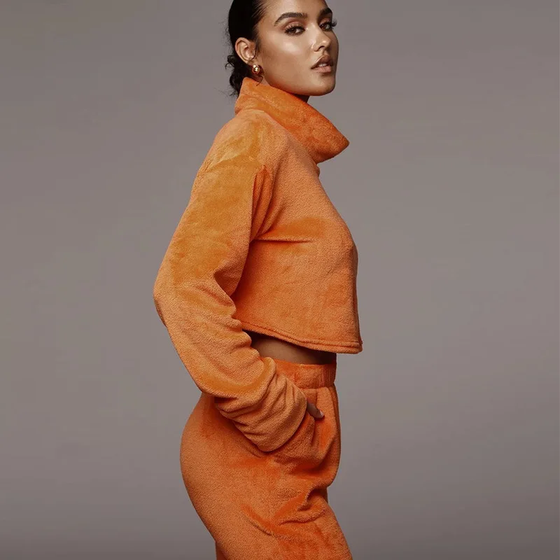 two piece set women tracksuit for women outfit winter cashmere hoody pants 2 piece set for female two pieces sets women's suits