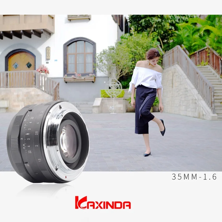 Объектив Kaxinda 35 мм F1.6 ручной для беззеркальной камеры Canon Sony Fuji M4/3 | Объективы