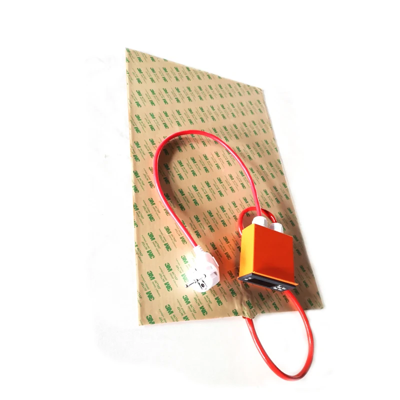 300*500*1.5mm 220V 1350W Silicone Pad Heater for 3d printer adhesive digital thermostat on wire 1000mm lead | Дом и сад