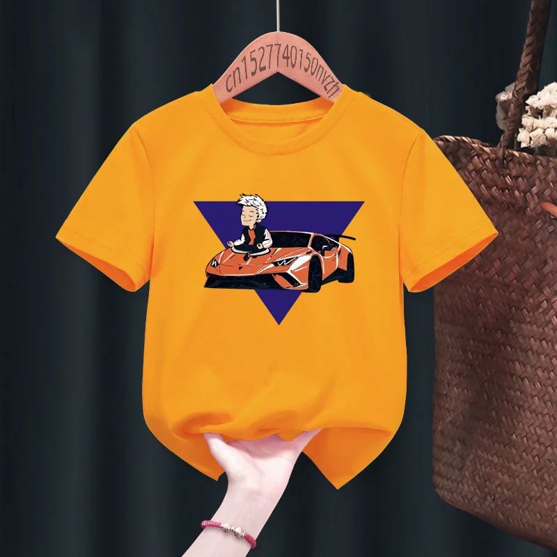 Camisetas con estampado de Merch A4 Lamba para ni&ntilde;os, conjunto de ropa familiar informal, Tops de moda para ni&ntilde;os y ni&ntilde;as, 100%-0