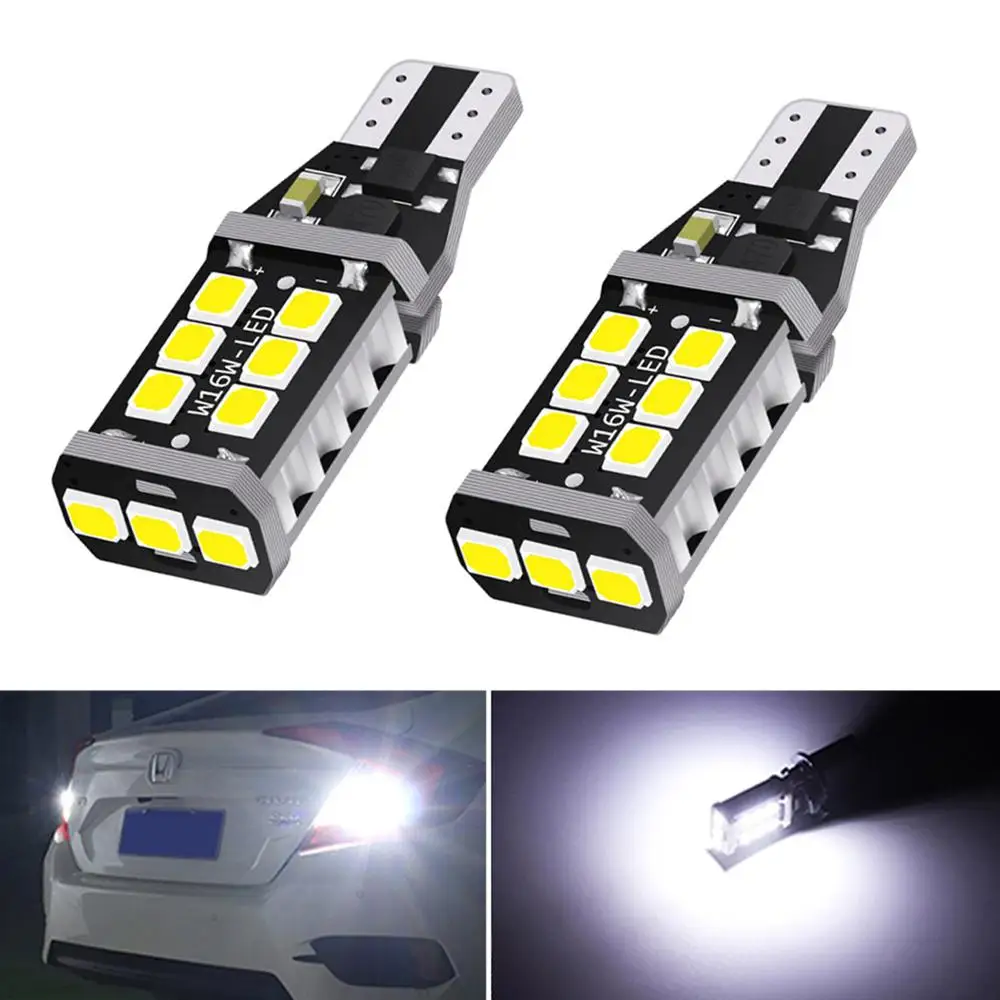 2x T15 W16W светодиодный Светодиодный светильник Canbus 921 без ошибок резервная