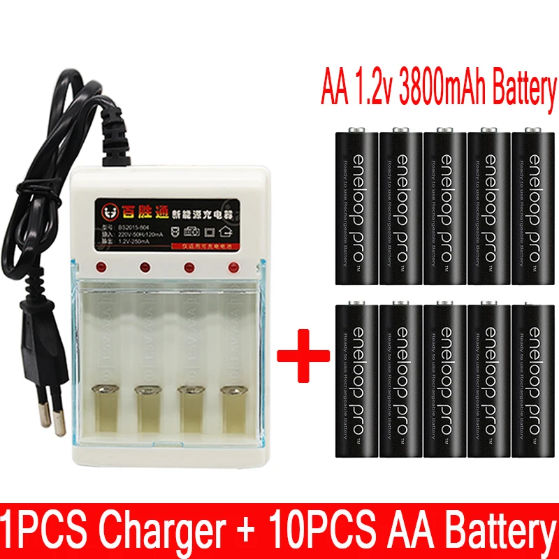 Panasonic eneloop батарея основная Pro AA 3800 MAH 1 2 V Ni MH камера игрушка Подогрев