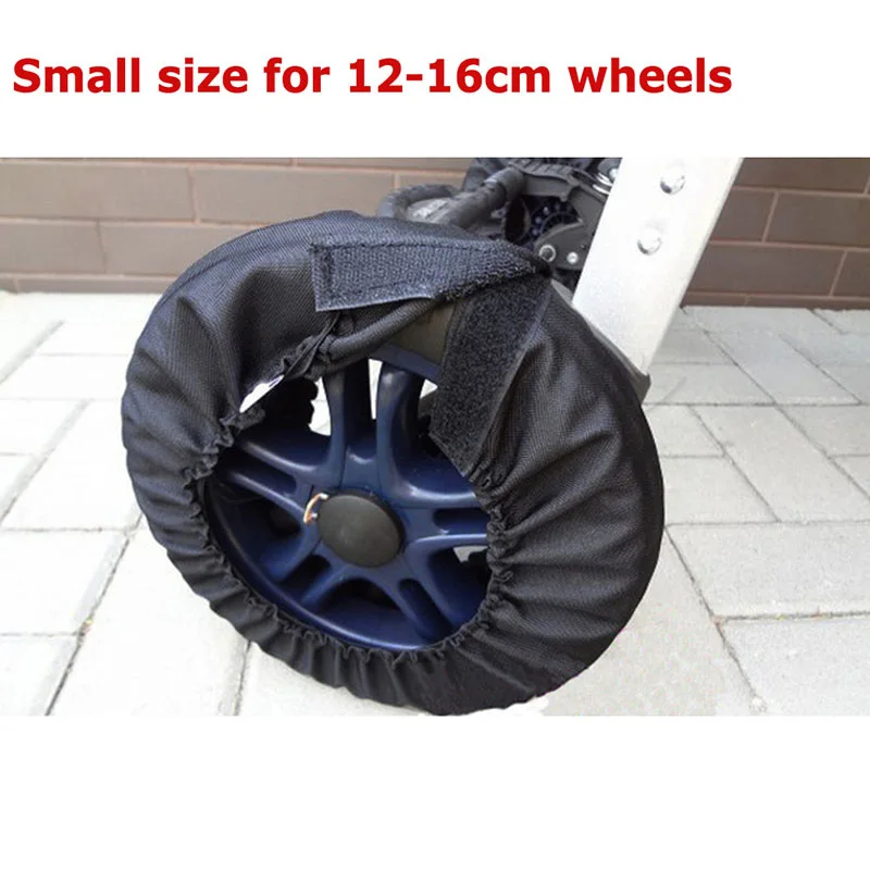 

2Pcs Baby Carriage Stroller Wheels Covers Anti-dirty Pram Buggy Accessory Black 45BF