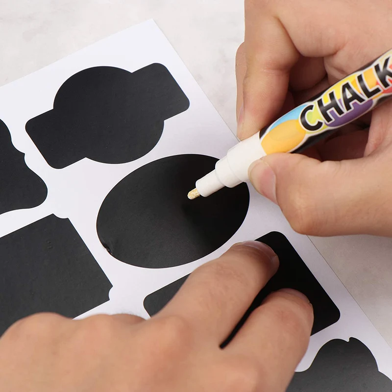 

120pcs/Roll Kitchen Food Date Labels Stickers PVC Removable Waterproof Blackboard Packaging Stickers For Jars Organizer Labels