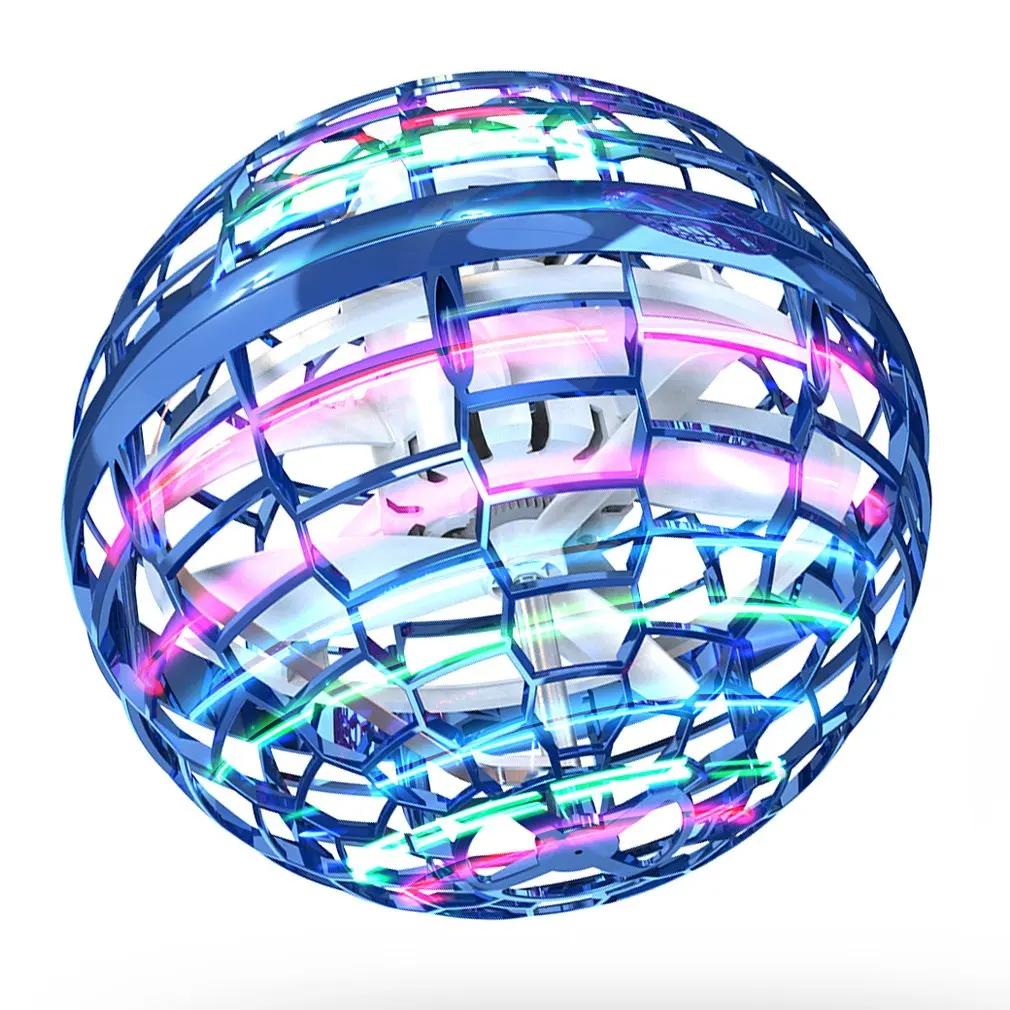 

Flying Ball Spinner Toy Hand Controlled Drone Helicopter Mini UFO Boomerang Led Light Magic Wand For Kids Play