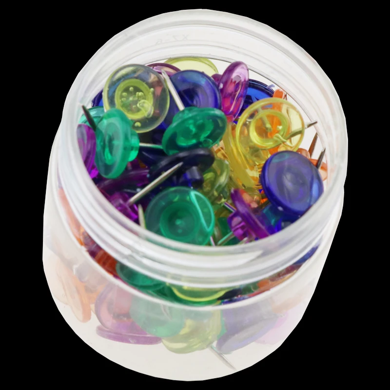 Прозрачная цветная штифт-булавка I-образная штифт для ногтей quiteAZ Большой Цвет