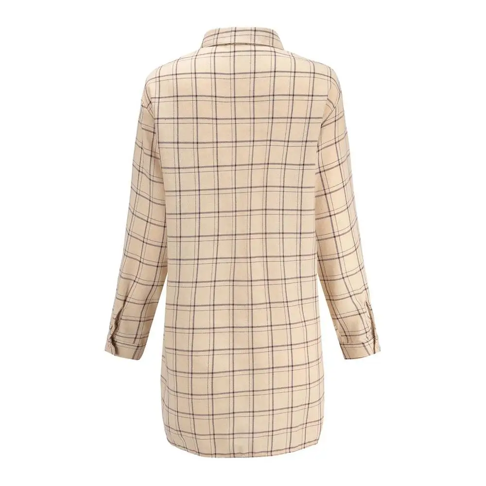 Женское клетчатое платье-Блейзер Элегантное повседневное офисное платье с