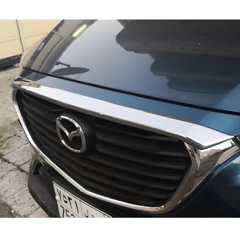 Аксессуары KOUVI для Mazda CX 3 CX3 2015 2016 2017 2018 19 ABS Хромированная передняя решетка капота