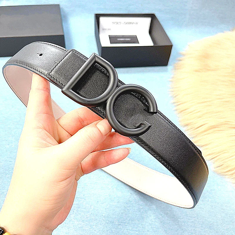 

Ms network red leather belt ins wind letter decoration leather fashion DG belt leisure joker contracted jeans belt