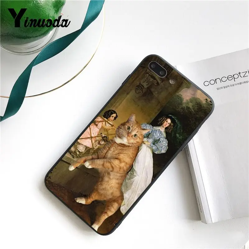 Yinuoda Забавный Pat Cat Art эстетика картина Coque Оболочка Чехол для телефона iPhone 8 7 6S X XS MAX