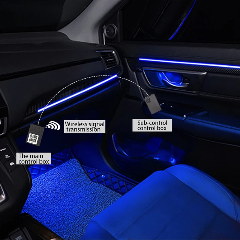 Акриловая оптическая лента для салона автомобиля 12 В RGB декоративное освещение