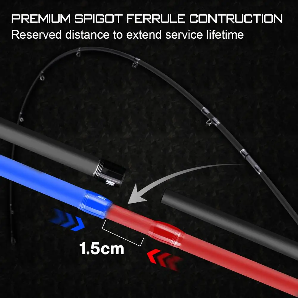 

Brand Falcon Series Lure Rod 1.98/2.1/2.4m Ul/L/Ml/M/Mh Power Carbon Fishing Rod Spinning Casting Carp Fishing Tackle