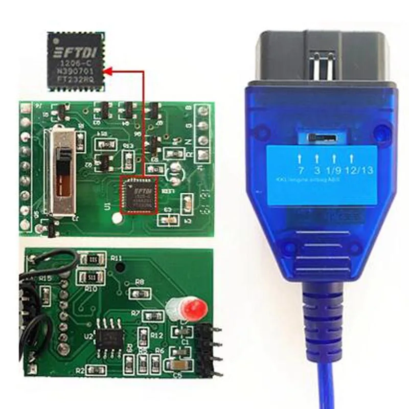Чип FT232RL FT232RQ диагностический кабель OBD2 для Fiat KKL Автомобильный сканер VAG