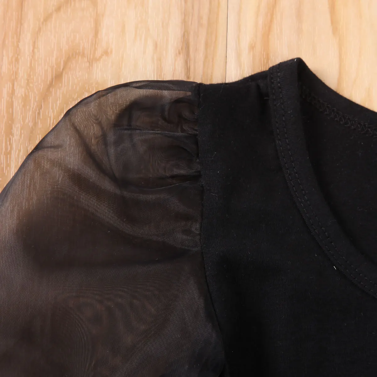 Элегантный топ для девочек 2020 одежда маленьких с длинными кружевными пышными