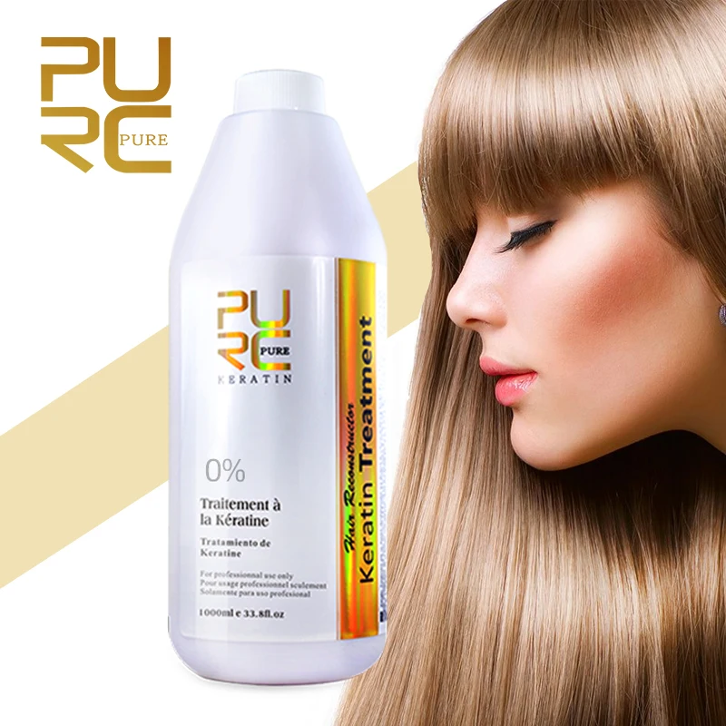 Hot Keratin Free Formaldehyde Hair Treatment Natural Keratin Protein in Hair Repair Straight Frizzy Hair Salon Product 0% 1000ml