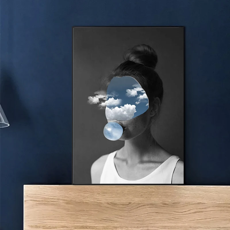 Decor Poster Girl'S Room Pictures Prints Flower And Woman Landscape Nordic Watercolor Style Kids Painting HD Wall Art Canvas | Дом и сад