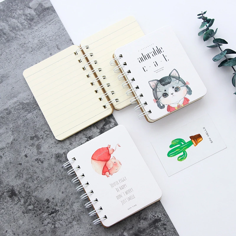 DL креативные канцелярские принадлежности кошка маленький ноутбук портативные