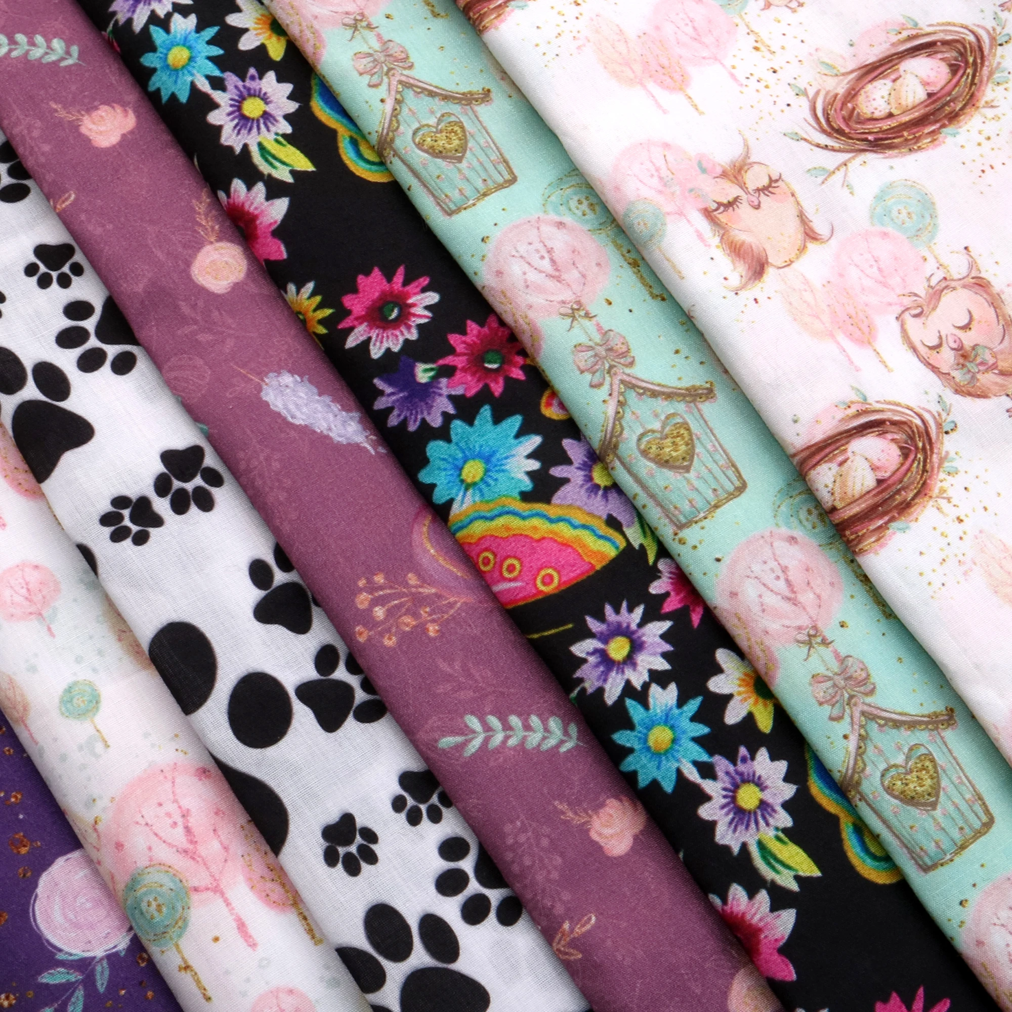 Аксессуары David сова цветок Полиэстеровая хлопчатобумажная ткань для тканей