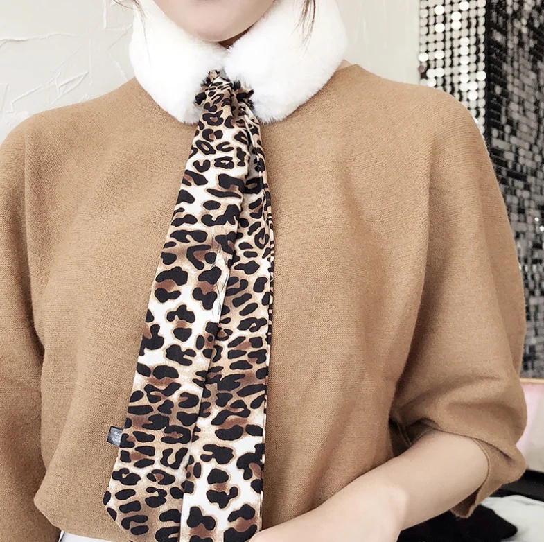 Новинка 2020 шелковый шарф с леопардовым принтом женский теплый мягкий