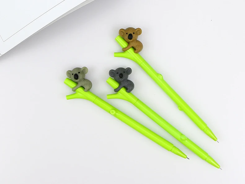 3 pcs/lot set of gel pens colorful for writing brand school material kawaii stationery store creative white cute things 04143