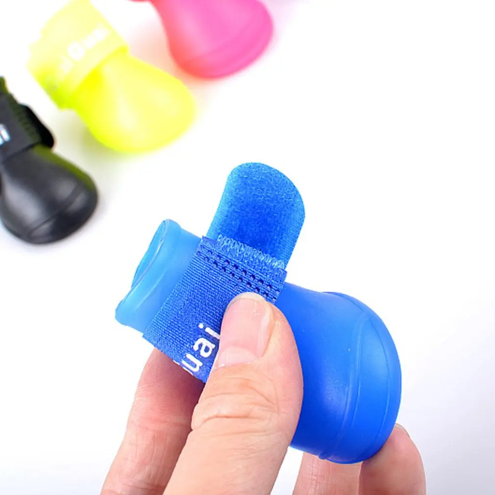 4 шт./компл. обувь для домашних животных Водонепроницаемые дождевые сапоги