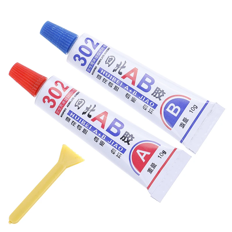 

Super AB Glue 302 Strong Cyanoacrylate Liquid Epoxy Resin Leather Rubber Epoxy Adhesive Metal Glass Wood Stationery Store Kit UV
