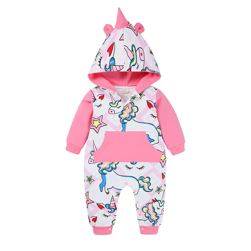 Pink Комплект одежды для новорожденных; Осень-весна г.; Детский комбинезон; одежда для маленьких девочек; рождественские наряды; Детский костюм для мальчиков; комбинезон для младенцев - Цвет: Pink