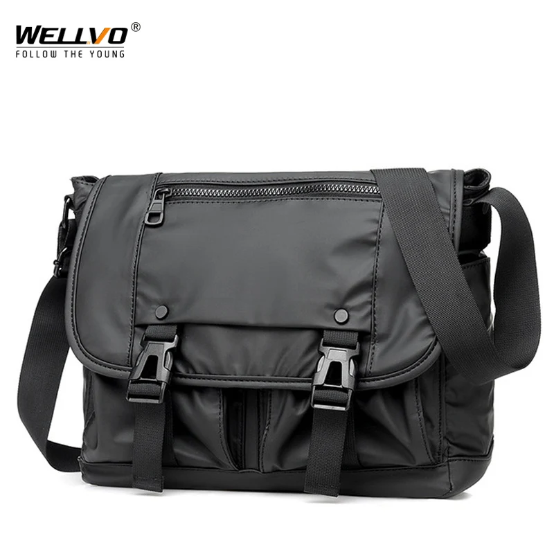 Nylon Shoulder Bags Men Casual Travel Waterproof Single Bag Crossbody Messenger Business Male iPad New X292ZC |