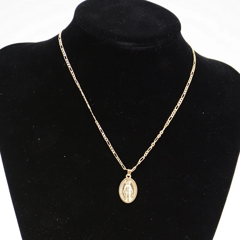 Ювелирные изделия ожерелье Дева Мария подвеска с Мадонной металлическая цепочка