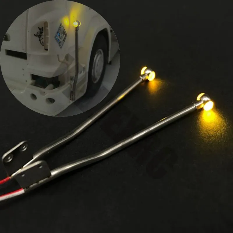

Flagpole Lights Suitable for 1/14 Scale Tamiya Remote Control Truck Trailer Scania R620 R470 Man Tgx Actros Volvo Fh12