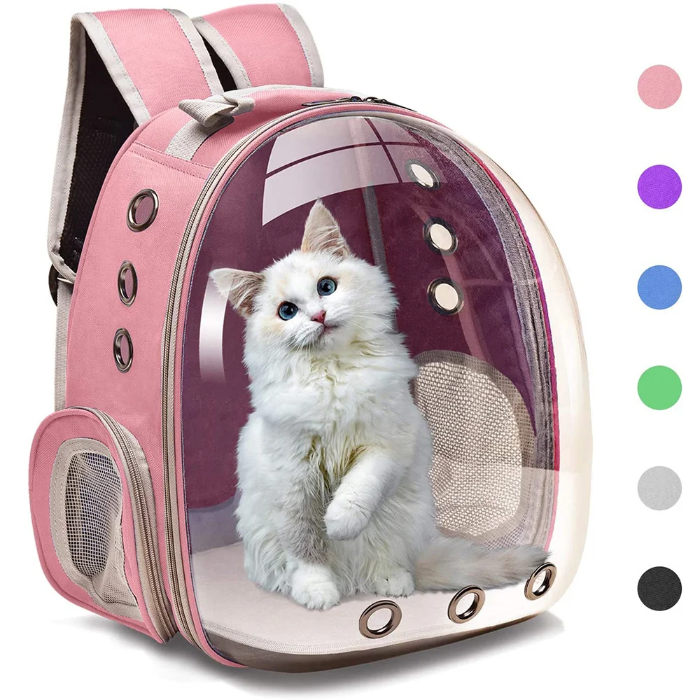 

Cat Bags Breathable Pet Small Dog Backpack Travel Space Capsule Cage Pets Transport Bag Carrying For Cats