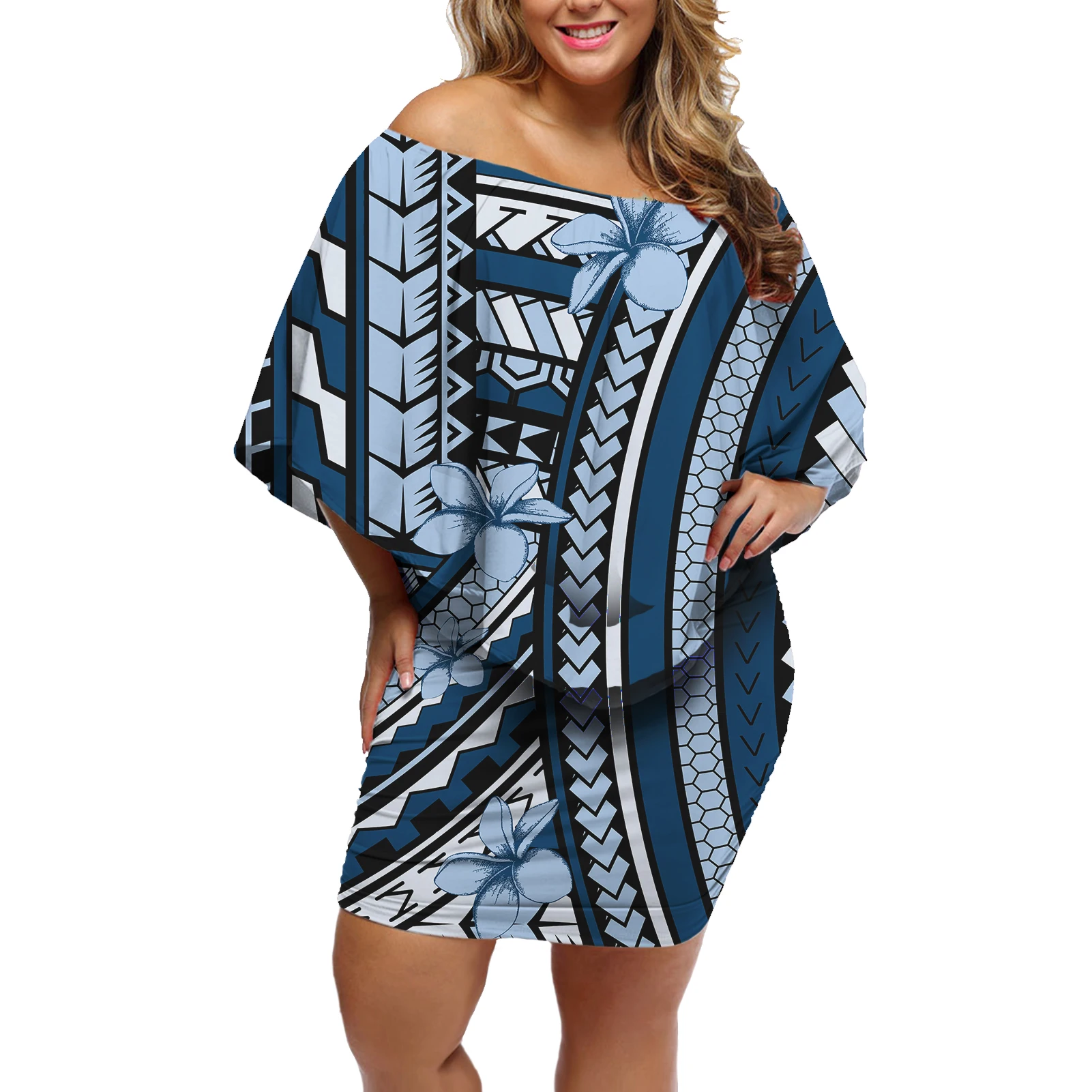 

Off The Shoulder Loose Sleeveless Women Small Cape Summer Dresses Y2k Vestidos De Mujer Casual Polynesia Frangipani платье