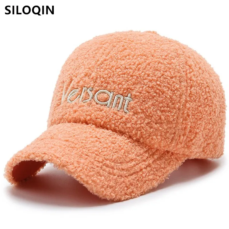 Новинка теплая кашемировая бейсболка SILOQIN для женщин зимняя Женская модная