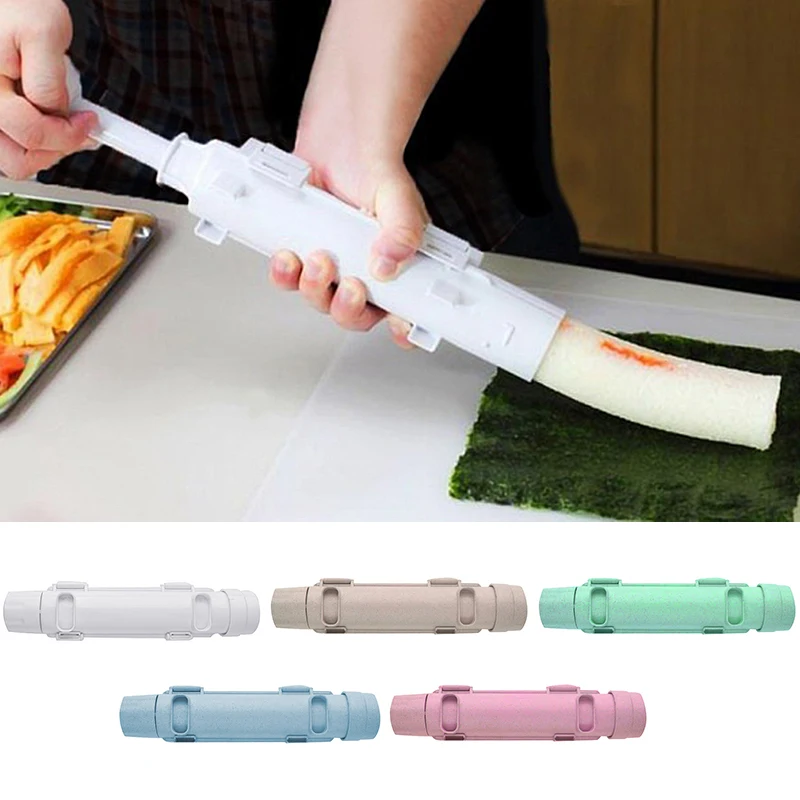 quick diy sushi maker set machine rice mold bazooka roller kit vegetable meat rolling tool diy kitchen tools gadgets accessories free global shipping