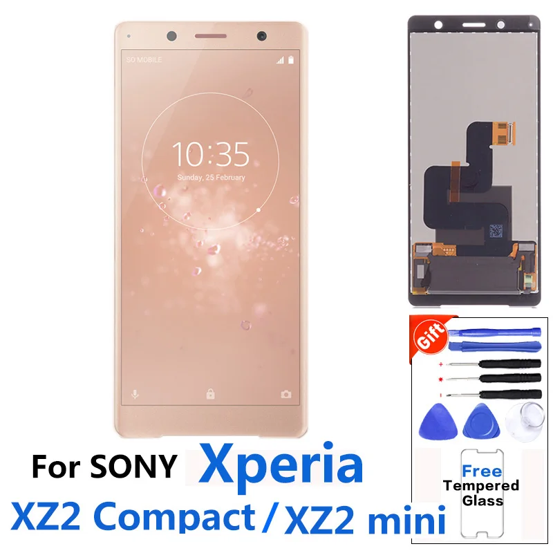 ЖК дисплей с сенсорным экраном и дигитайзером в сборе для Sony Xperia XZ2 Compact Mini 5 0