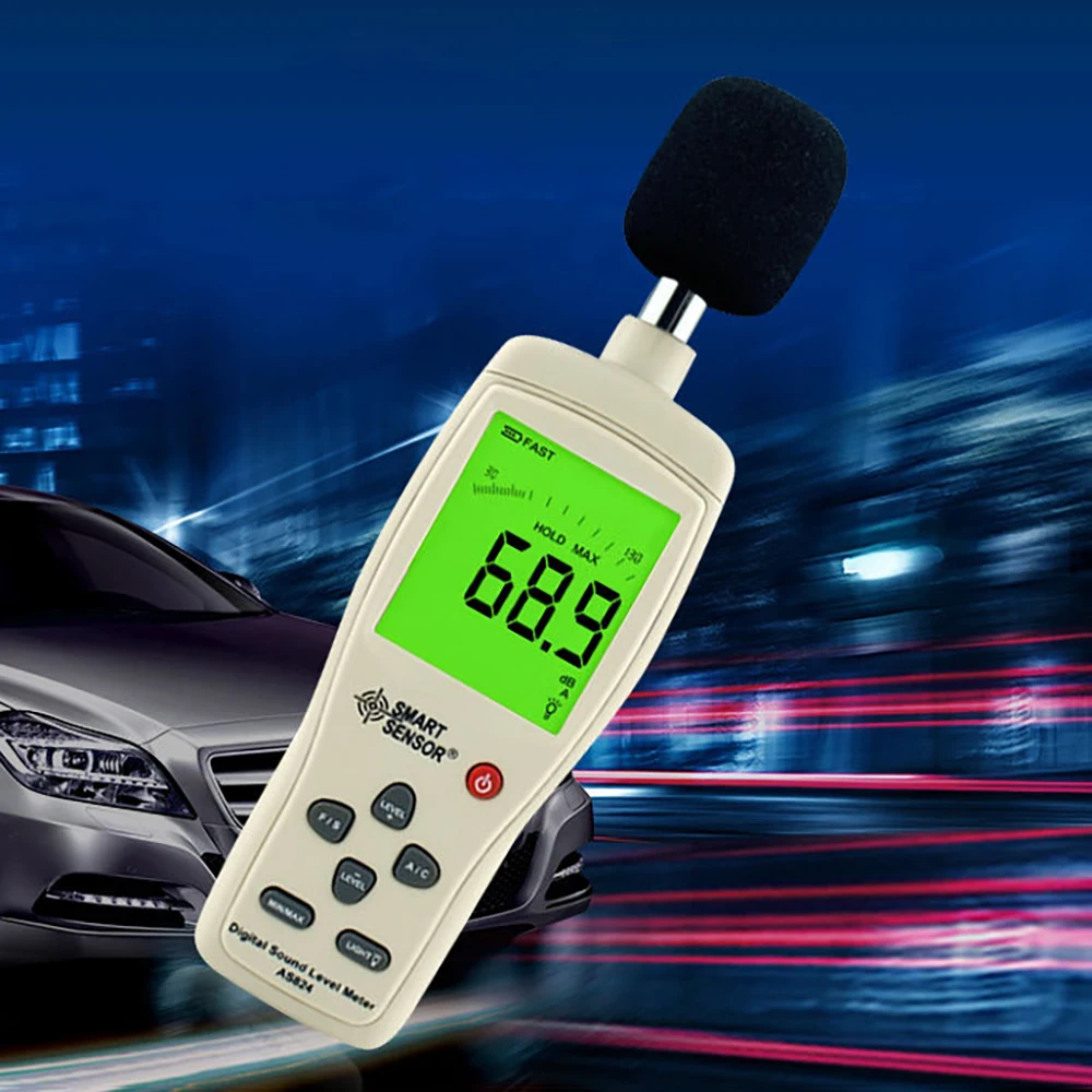 Digital Sound Level Noise Meter Measurement 30-130dB dB Decibel Detector Audio Tester Metro Diagnostic-Tool Smart Sensor | Инструменты