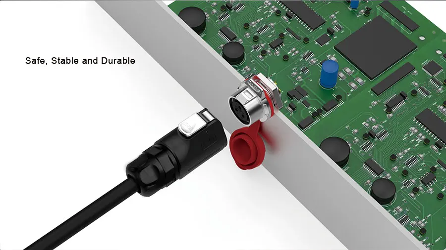 M12 Cnlinko позолоченный 5pin электрический пластиковый круглый IP67 разъем мужской женский стыковый разъем для светодиодной ленты света