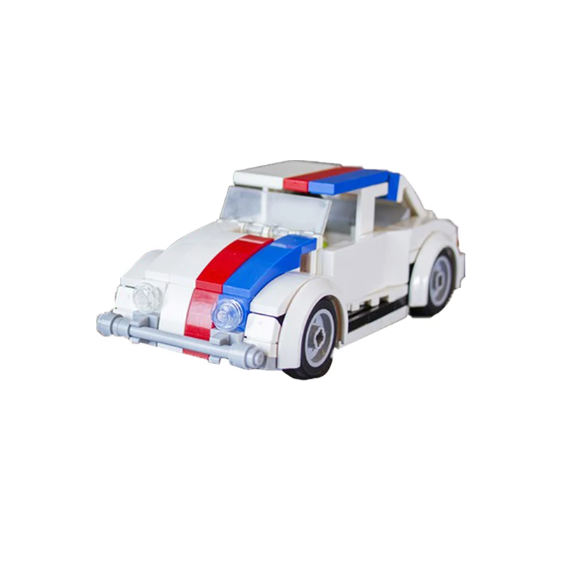 

MOC Herbie The Love Bug Car Building Block Bricks Sets City Great Racer Racing Mini Model Assembly Toy Kit For Kids Boys Gift