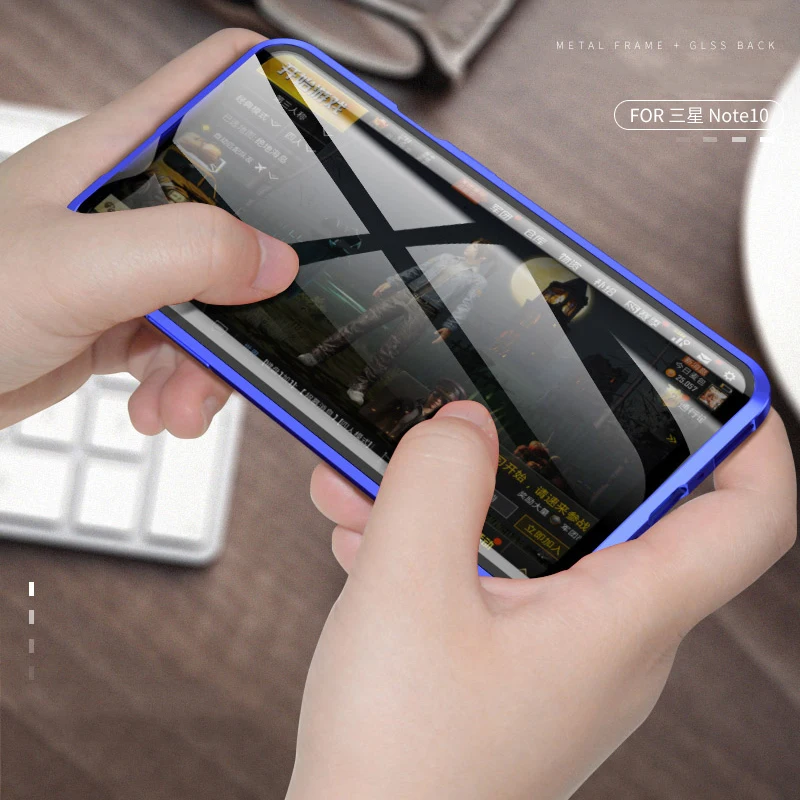 360 Полный Магнитный чехол для samsung Galaxy Note 10 Plus Pro Корпус защитный двухсторонний закаленное стекло Чехол samsung Note10 Pro