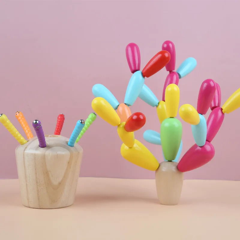 2 в 1 деревянный Монтессори поймать насекомых игрушки для детей ясельного