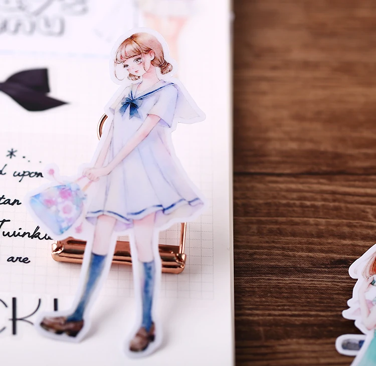 19pcs Anime girl stickers/Scrapbooking Stickers /Decorative Sticker /DIY Craft Photo Albums |